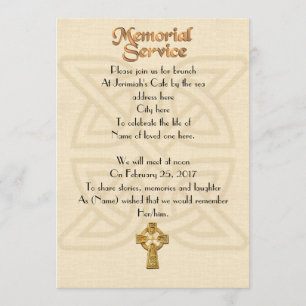 Memorial Service-inbjudan Celtic Knot & kor Inbjudningar