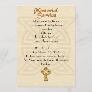Memorial Service-inbjudan Celtic Knot & kor Inbjudningar