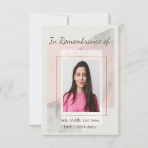Memorial Service Inbjudan Classic Modern Feminine