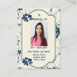 Memorial Service Inbjudan Classic Modern Foliage