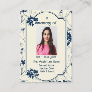 Memorial Service Inbjudan Classic Modern Foliage