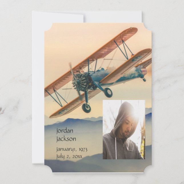 Memorial Service Inbjudan Clouds Thunderstorm Himl (Framsida)