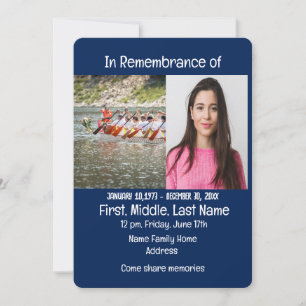 Memorial Service Inbjudan Dragon Boat Rower