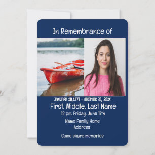 Memorial Service Inbjudan Figur Skating Skater