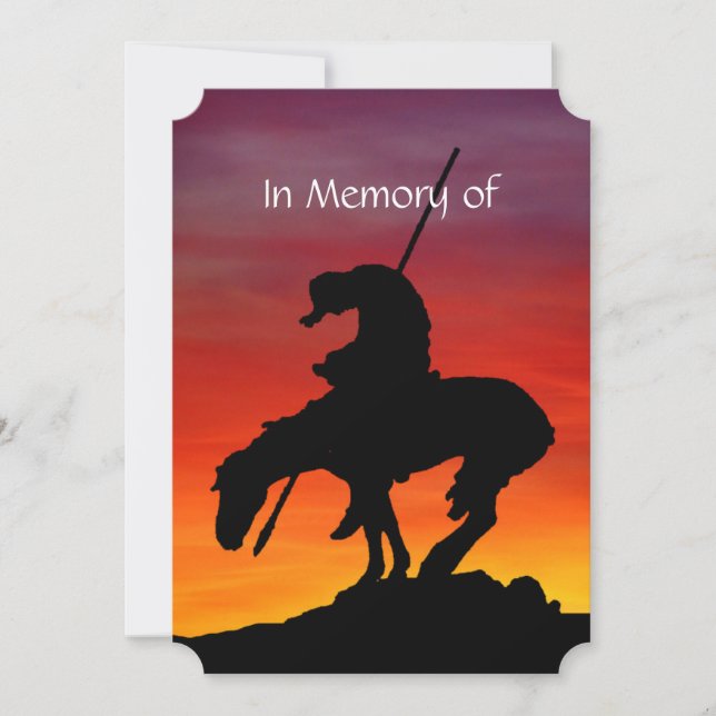 Memorial Service Inbjudan First Nations Native (Framsida)