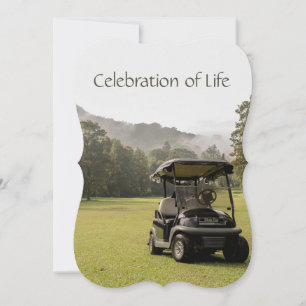 Memorial Service Inbjudan Golfers Golf Cart