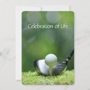 Memorial Service Inbjudan Golfers Golf Cart