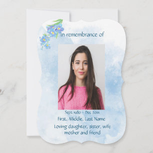 Memorial Service Inbjudan har glömt att jag inte ä