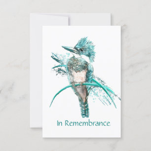 Memorial Service Inbjudan Kingfisher Bird