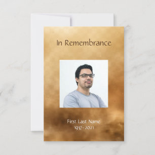 Memorial Service Inbjudan Masculine