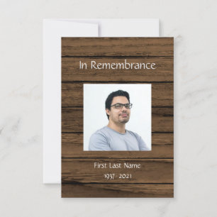 Memorial Service Inbjudan Masculine
