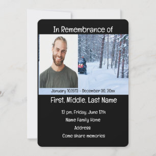 Memorial Service Inbjudan Mobile Winter Sports Snö