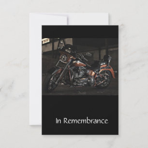Memorial Service Inbjudan motorcykel
