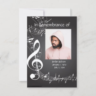 Memorial Service Inbjudan Musik noter Anpassningsb
