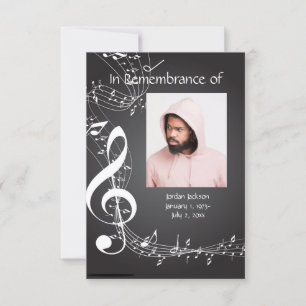 Memorial Service Inbjudan Musik noter Anpassningsb