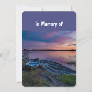 Memorial Service Inbjudan Ocean Sunset Boat