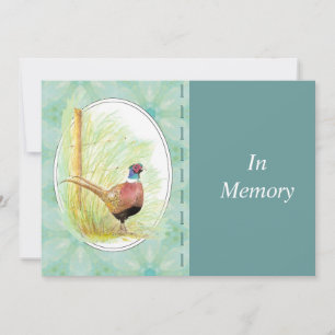 Memorial Service Inbjudan Ring-Necked Pheasant