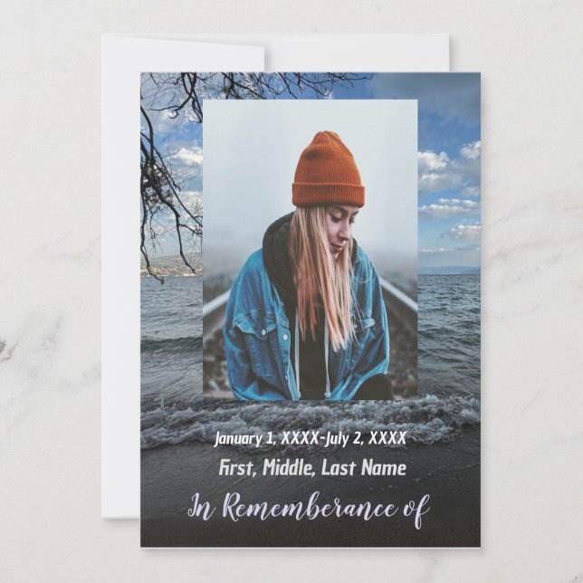 Memorial Service Inbjudan Sea Ocean Sjö Vågar (Framsida)