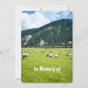 Memorial Service Inbjudan Sheep Farmer