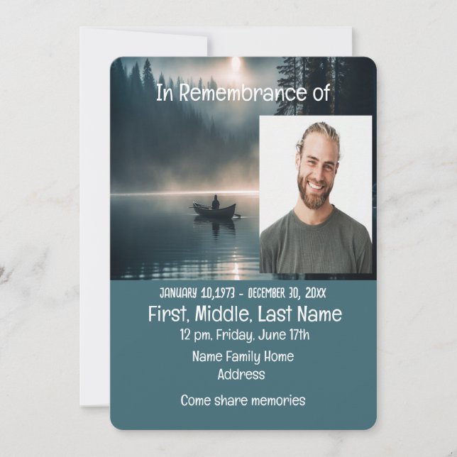 Memorial Service Inbjudan Sjö Boating (Framsida)