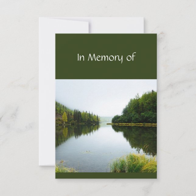 Memorial Service Inbjudan Sjö Träd Shore Nature (Framsida)