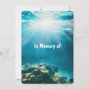 Memorial Service Inbjudan Undersea Diving Marine