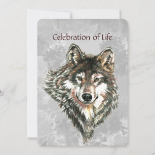 Memorial Service Inbjudan Varg Vargars Animal Art