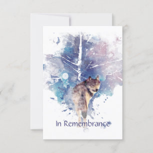 Memorial Service Inbjudan Varg Wildlife Art