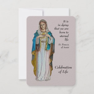 Memorial Service Inbjudan Virgin Mary att anpassa