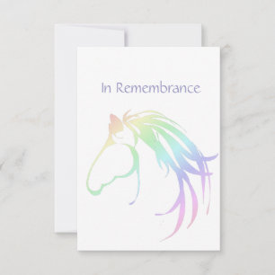 Memorial Service Inbjudan Watercolor Pastel Horse