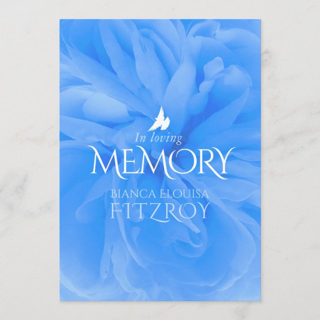 Memorial Service lila ro begravningsprogram Program (Framsida)