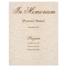 Memorial Service Program med Anpassningsbar Text