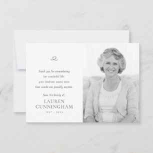 Memorial Simple Minimalist Modern Photo Tack Kort