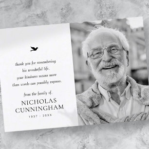 Memorial Simple Minimalist Modern Photo Tack Kort