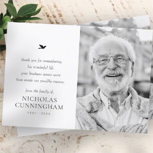 Memorial Simple Minimalist Modern Photo Tack Kort