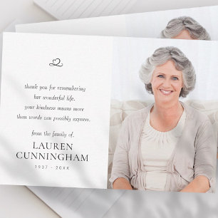 Memorial Simple Minimalist Modern Photo Tack Kort