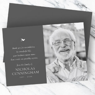 Memorial Simple Minimalist Modern Photo Tack Kort