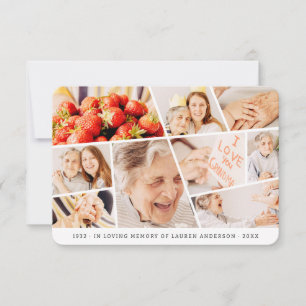 Memorial Simple Modern 9 Photos Prayer Tack Kort