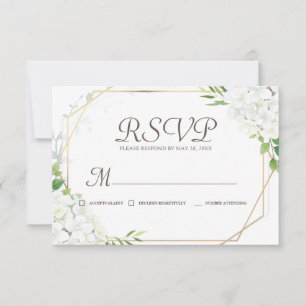 Memorial Simple White Blommigt Geometric OSA Kort