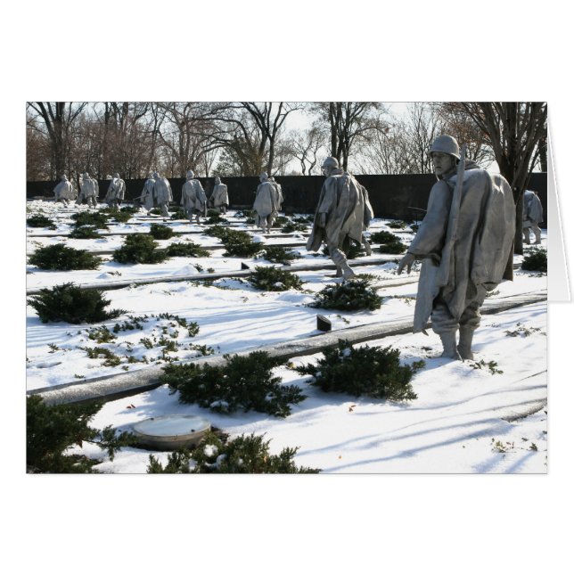 Memorial snö för koreanska Krig-veteraner Hälsningskort (Framsidan Horizontal)