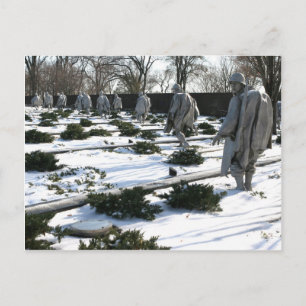 Memorial snö för koreanska Krig-veteraner Vykort