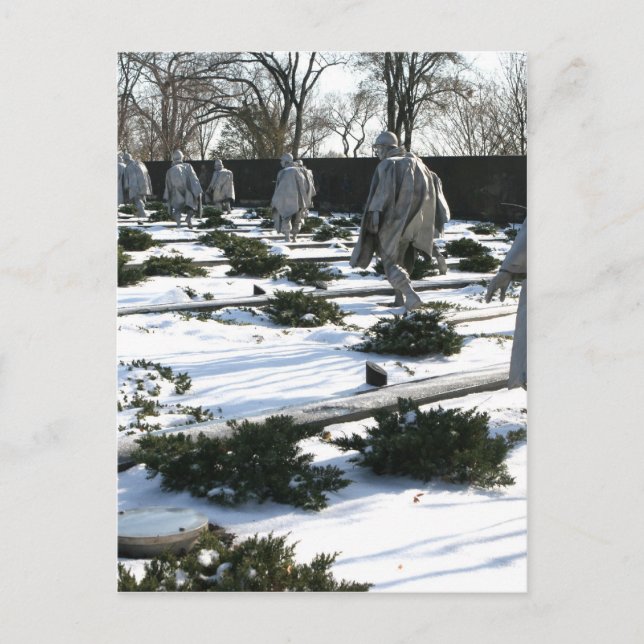 Memorial snö för koreanska Krig-veteraner Vykort (Framsida)