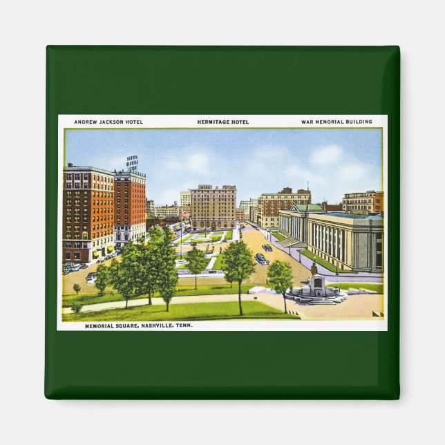 Memorial Square, Nashville, Tennessee Magnet (Framsidan)
