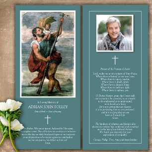 Memorial St Christopher Funeral Tack-kort