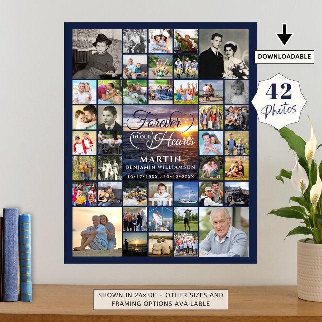 Memorial Sunset 42 Photo FORVER I VÅRA HJÄRTOR Poster (Skapare uppladdad)