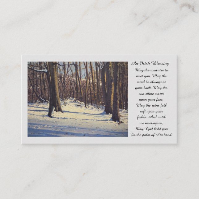 Memorial Sympathy Bild Prayer Card Visitkort (Framsida)