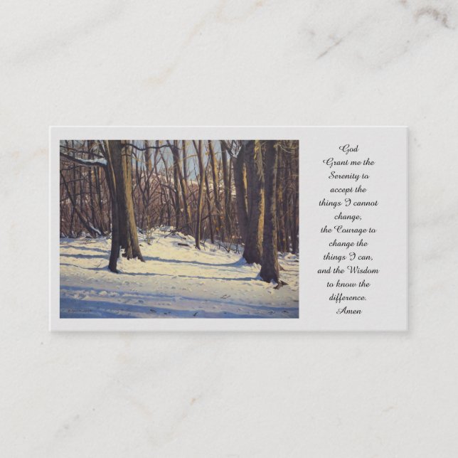 Memorial Sympathy Bild Prayer Card Visitkort (Framsida)