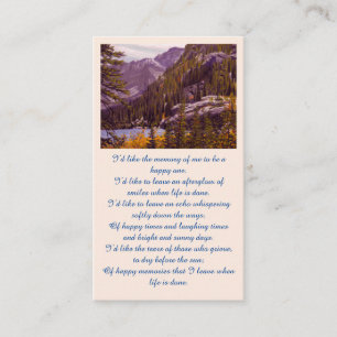 Memorial Sympathy Bild Remcomed Card Visitkort