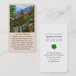 Memorial Sympathy Irish Blating Card Visitkort