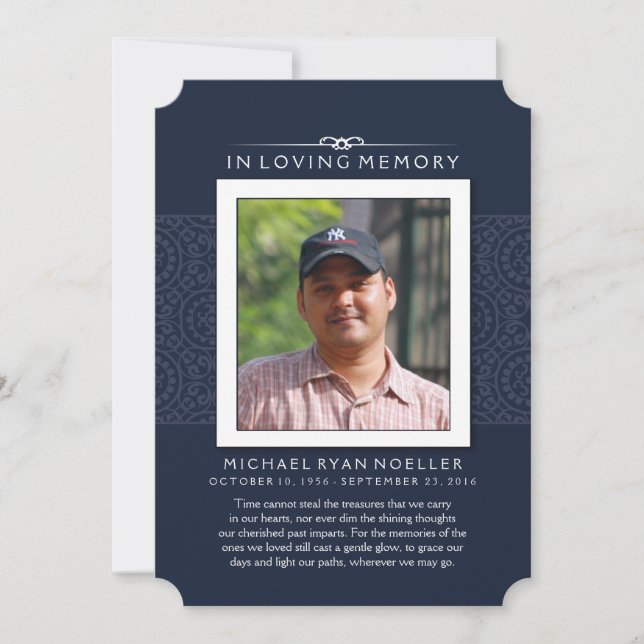 Memorial Tack Deep Blue Photo (Framsida)